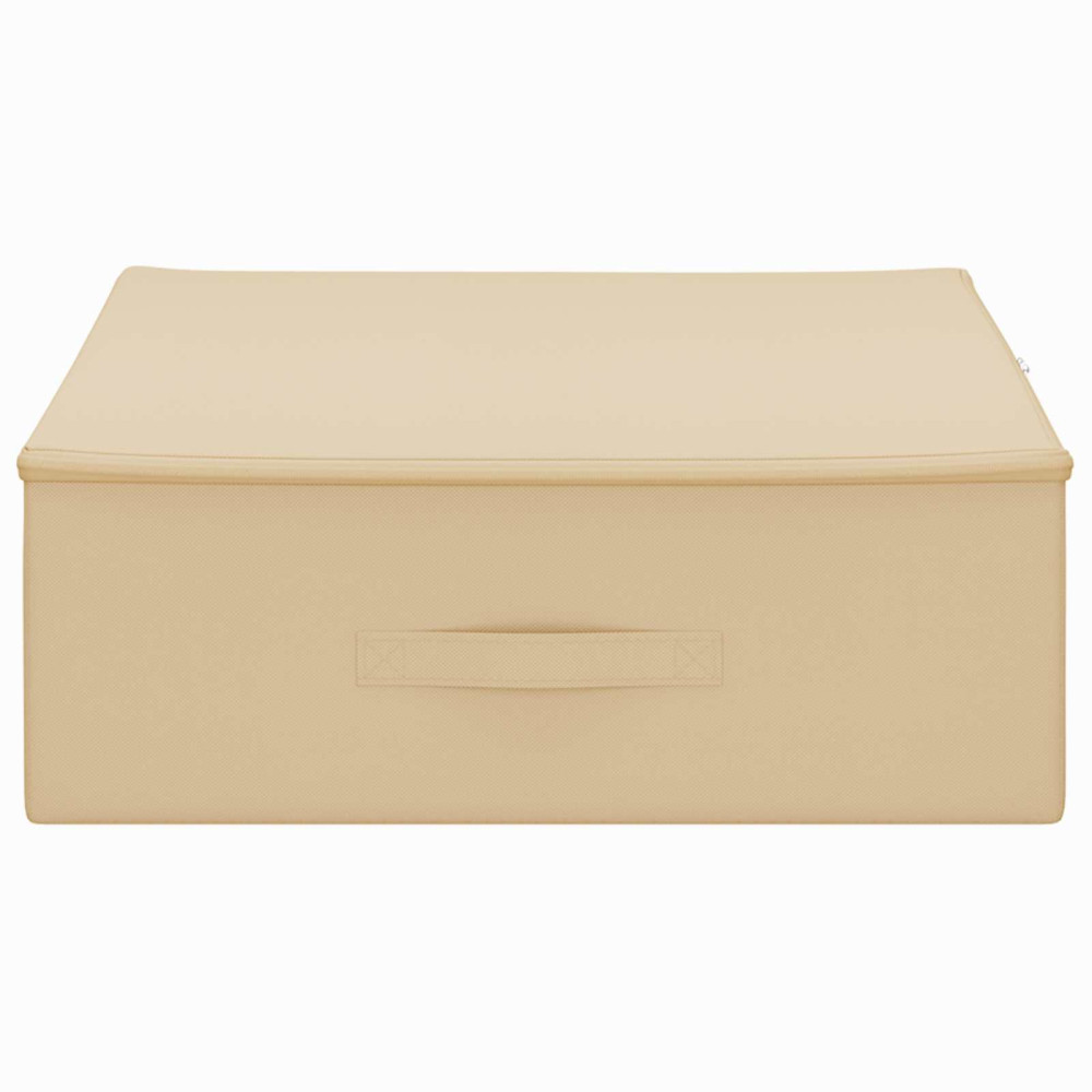 Produktbild för Förvaringslåda 6 pcs Gräddvit 100 x 50 x 18 cm Non-woven tyg