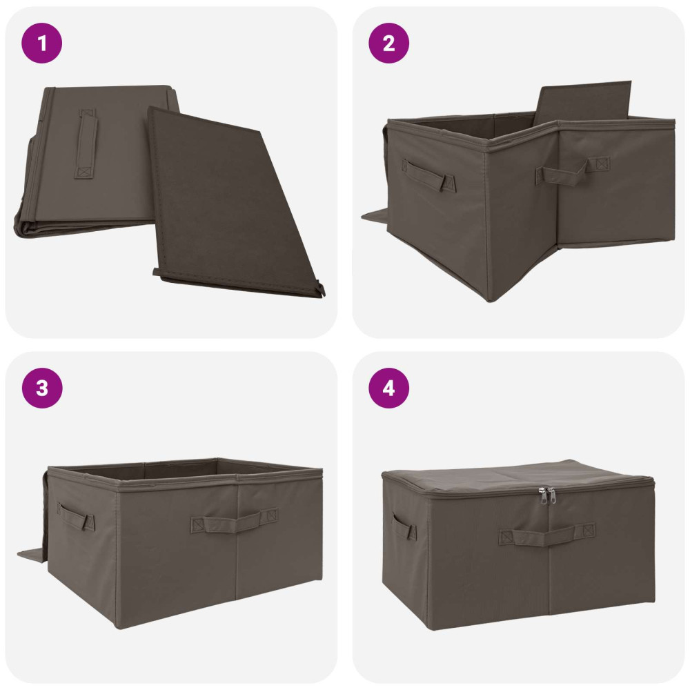 Produktbild för Förvaringslåda Grå 55 x 35 x 32 cm Non-woven tyg