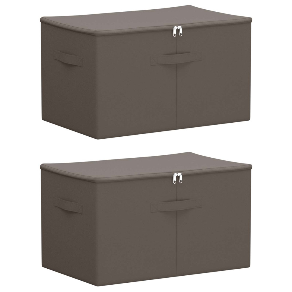 Produktbild för Förvaringslåda 2 pcs Grå 55 x 35 x 32 cm Non-woven tyg