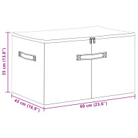 Produktbild för Förvaringslåda Grå 60 x 43 x 35 cm Non-woven tyg