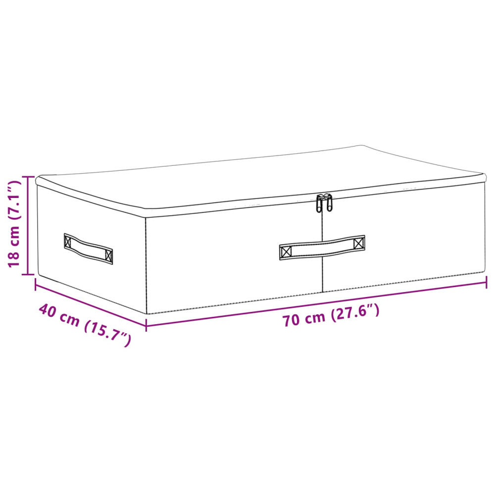 Produktbild för Förvaringslåda 6 pcs Grå 70 x 40 x 18 cm Non-woven tyg