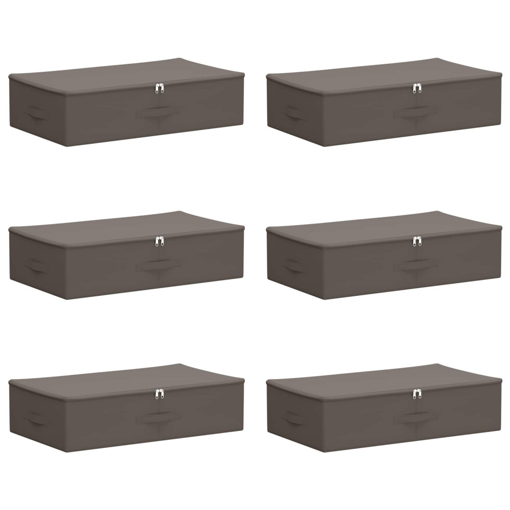 Produktbild för Förvaringslåda 6 pcs Grå 70 x 40 x 18 cm Non-woven tyg