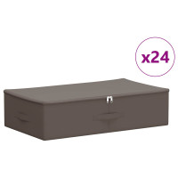 Produktbild för Förvaringslåda 24 pcs Grå 70 x 40 x 18 cm Non-woven tyg