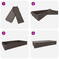 Produktbild för Förvaringslåda Grå 90 x 48 x 15 cm Non-woven tyg