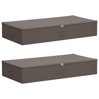 Produktbild för Förvaringslåda 2 pcs Grå 90 x 48 x 15 cm Non-woven tyg