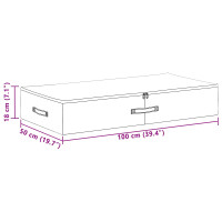 Produktbild för Förvaringslåda 2 pcs Grå 100 x 50 x 18 cm Non-woven tyg