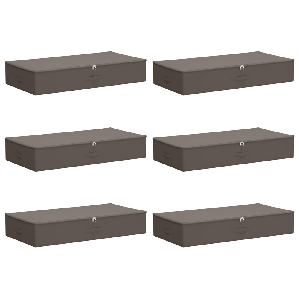 Produktbild för Förvaringslåda 6 pcs Grå 100 x 50 x 18 cm Non-woven tyg