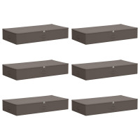 Produktbild för Förvaringslåda 6 pcs Grå 100 x 50 x 18 cm Non-woven tyg
