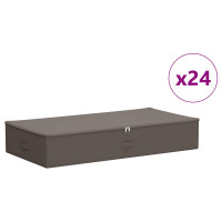 Produktbild för Förvaringslåda 24 pcs Grå 100 x 50 x 18 cm Non-woven tyg