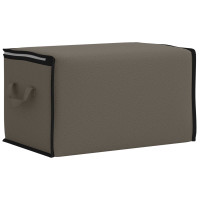 Produktbild för Förvaringslåda med transparent sidofönster Grå 70 x 40 x 18 cm