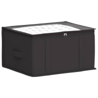 Produktbild för Förvaringslåda med transparent toppfönster 2 pcs Antracit