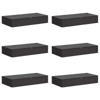 Produktbild för Förvaringslåda med transparent toppfönster 6 pcs Antracit