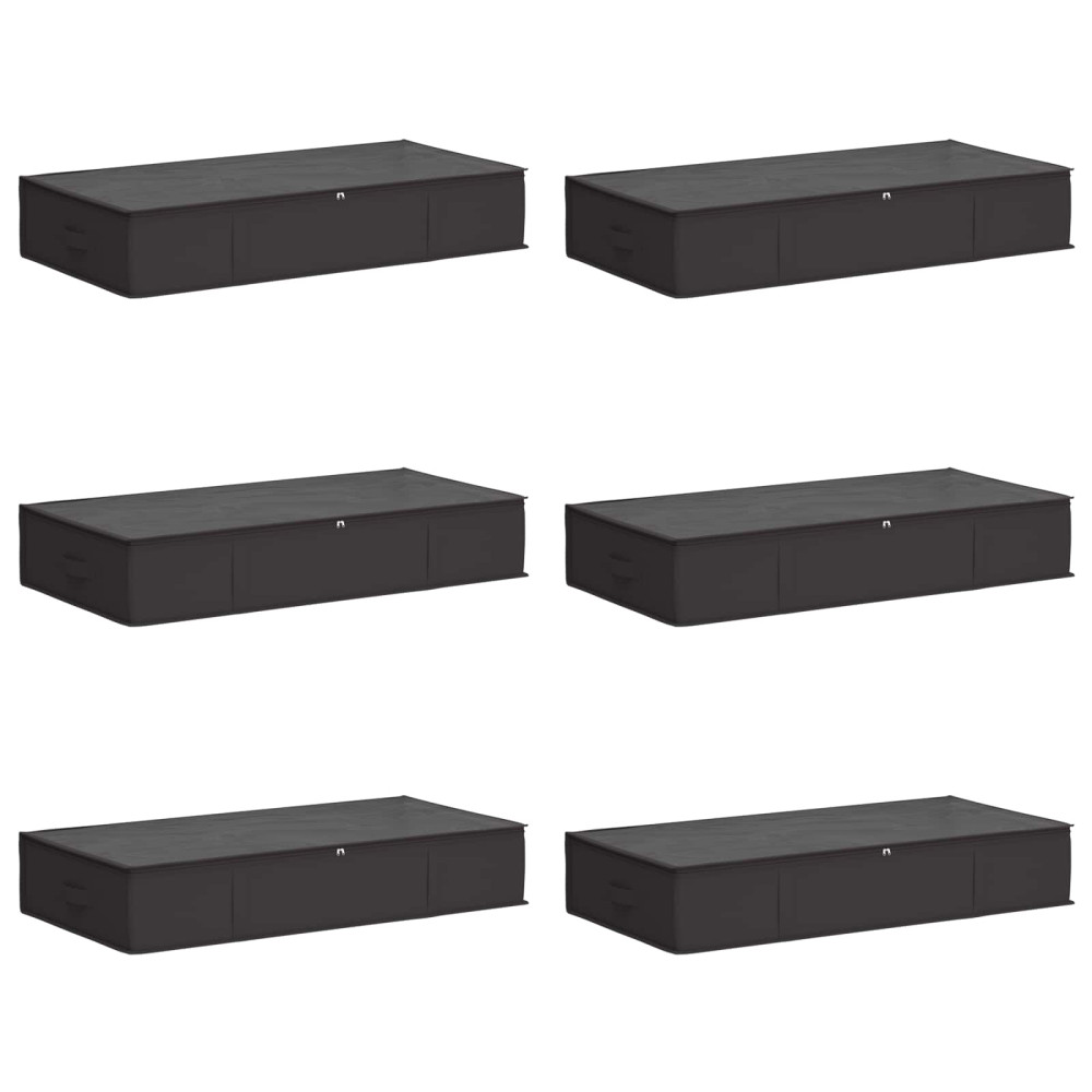Produktbild för Förvaringslåda med transparent toppfönster 6 pcs Antracit