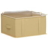 Produktbild för Förvaringslåda med transparent toppfönster 6 pcs Gräddvit