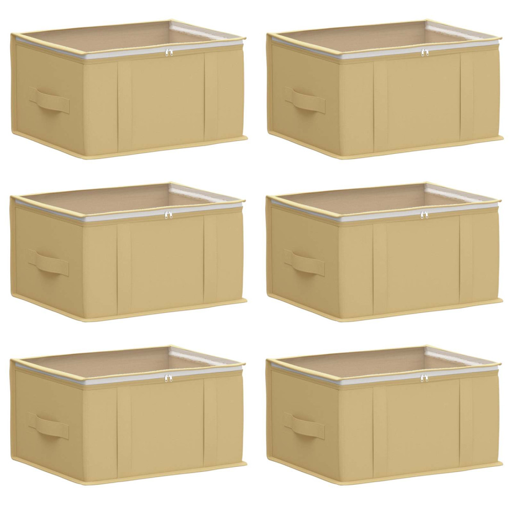 Produktbild för Förvaringslåda med transparent toppfönster 6 pcs Gräddvit
