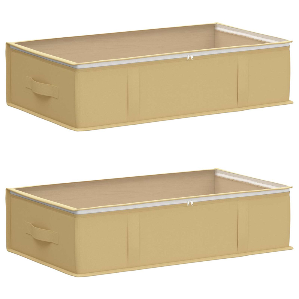 Produktbild för Förvaringslåda med transparent toppfönster 2 pcs Gräddvit