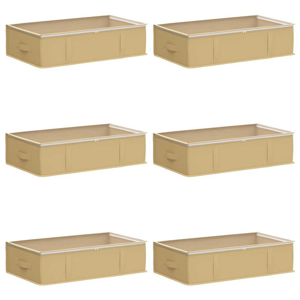 Produktbild för Förvaringslåda med transparent toppfönster 6 pcs Gräddvit