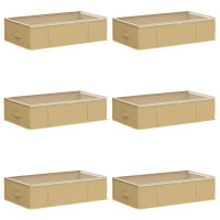 Produktbild för Förvaringslåda med transparent toppfönster 6 pcs Gräddvit