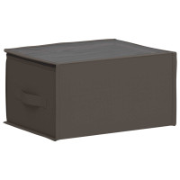 Produktbild för Förvaringslåda med transparent toppfönster Grå 43 x 34 x 23 cm