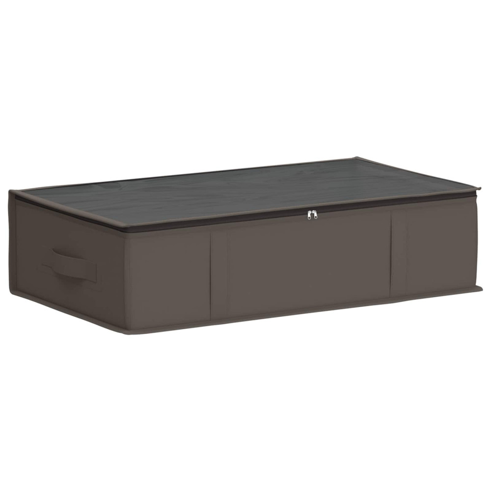 Produktbild för Förvaringslåda med transparent toppfönster Grå 70 x 40 x 18 cm