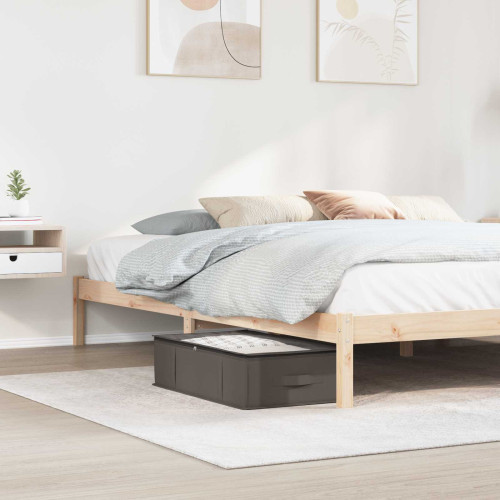 vidaXL Förvaringslåda med transparent toppfönster 6 pcs Grå