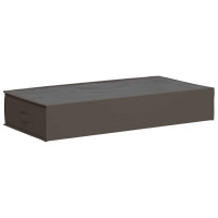 Produktbild för Förvaringslåda med transparent toppfönster 2 pcs Grå