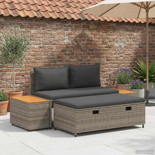 vidaXL Utomhussoffset 4 -Seater 4 pcs 55 x 30 x 39 cm