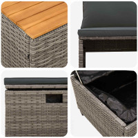 Produktbild för Utomhussoffset 4 -Seater 4 pcs 55 x 30 x 39 cm