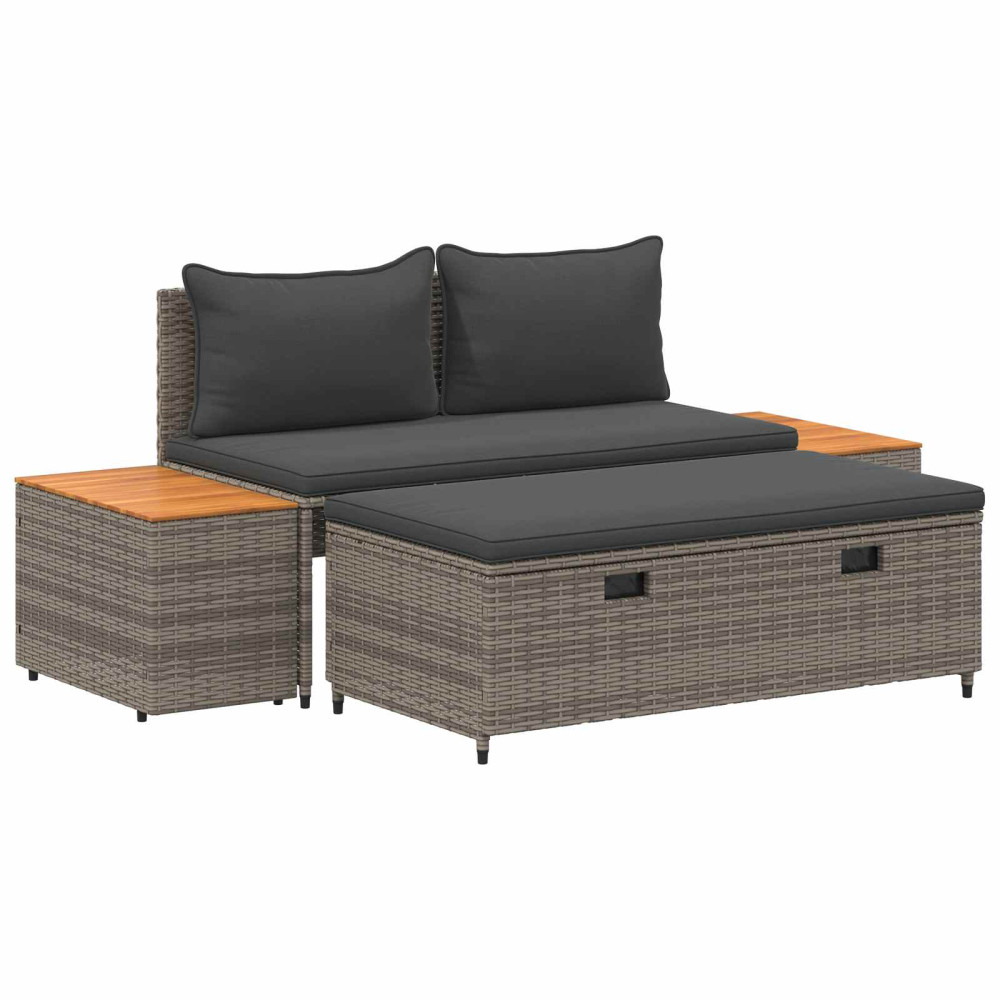 Produktbild för Utomhussoffset 4 -Seater 4 pcs 55 x 30 x 39 cm