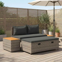 Produktbild för Utomhussoffset 4 -Seater 4 pcs 55 x 30 x 39 cm