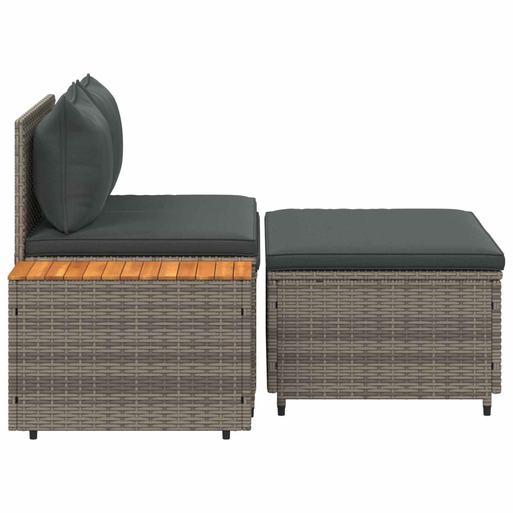 Produktbild för Utomhussoffset 4 -Seater 4 pcs 55 x 30 x 39 cm