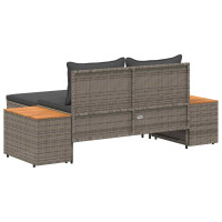 Produktbild för Utomhussoffset 4 -Seater 4 pcs 55 x 30 x 39 cm