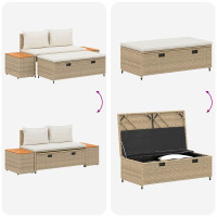 Produktbild för Utomhussoffset 4 -Seater 4 pcs 55 x 30 x 39 cm