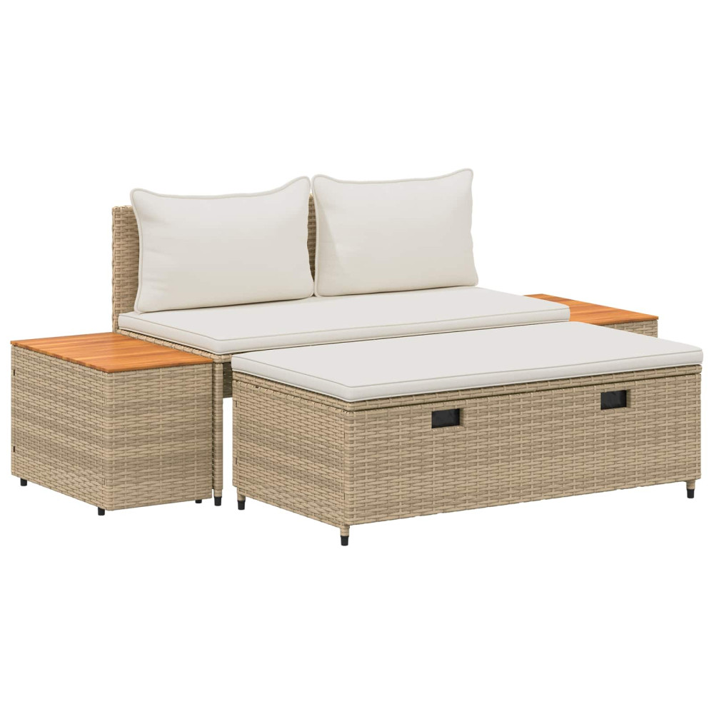 Produktbild för Utomhussoffset 4 -Seater 4 pcs 55 x 30 x 39 cm