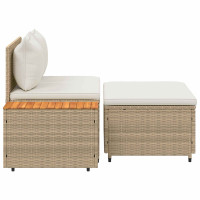 Produktbild för Utomhussoffset 4 -Seater 4 pcs 55 x 30 x 39 cm
