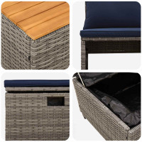Produktbild för Utomhussoffset 4 -Seater 4 pcs 55 x 30 x 39 cm