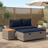 Produktbild för Utomhussoffset 4 -Seater 4 pcs 55 x 30 x 39 cm