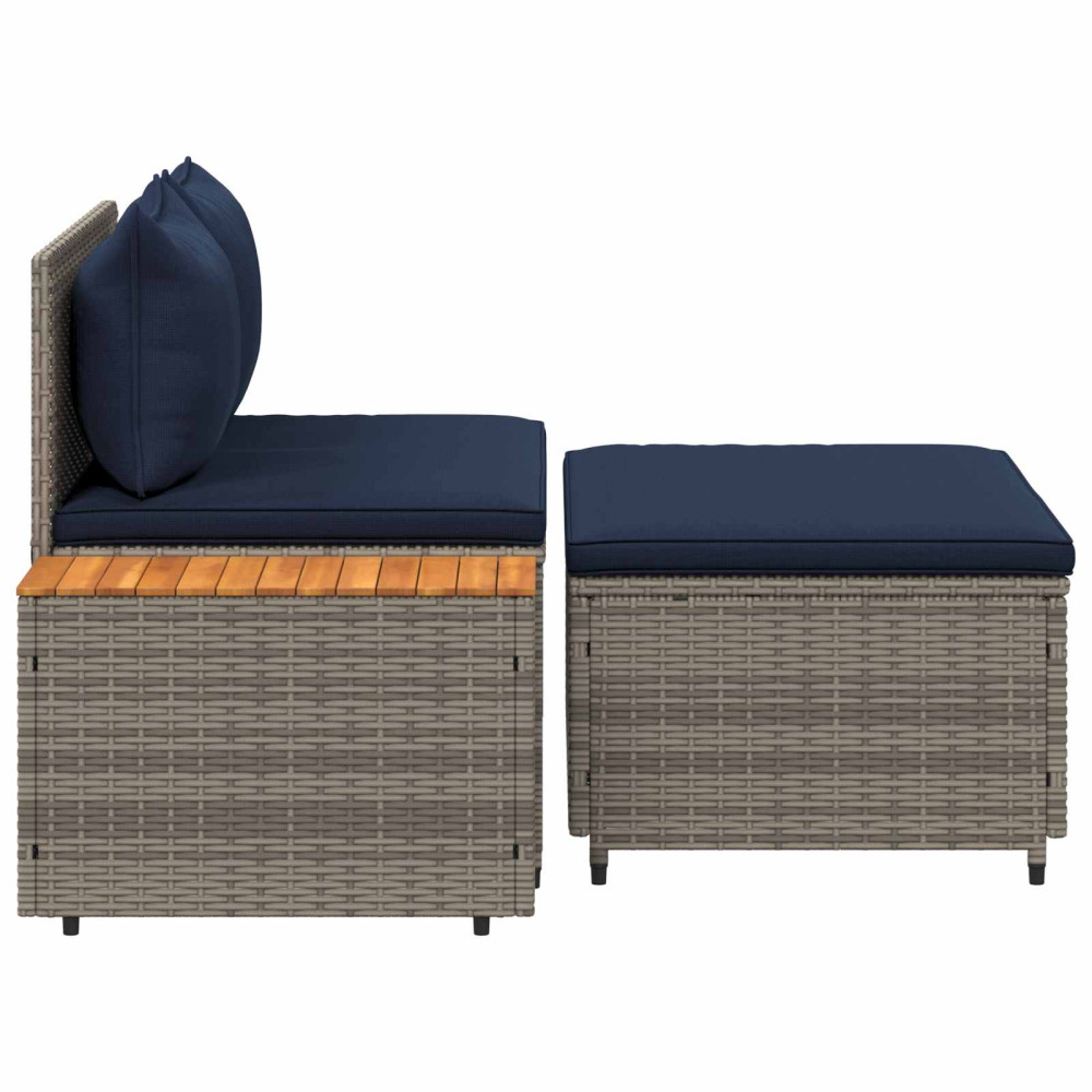 Produktbild för Utomhussoffset 4 -Seater 4 pcs 55 x 30 x 39 cm