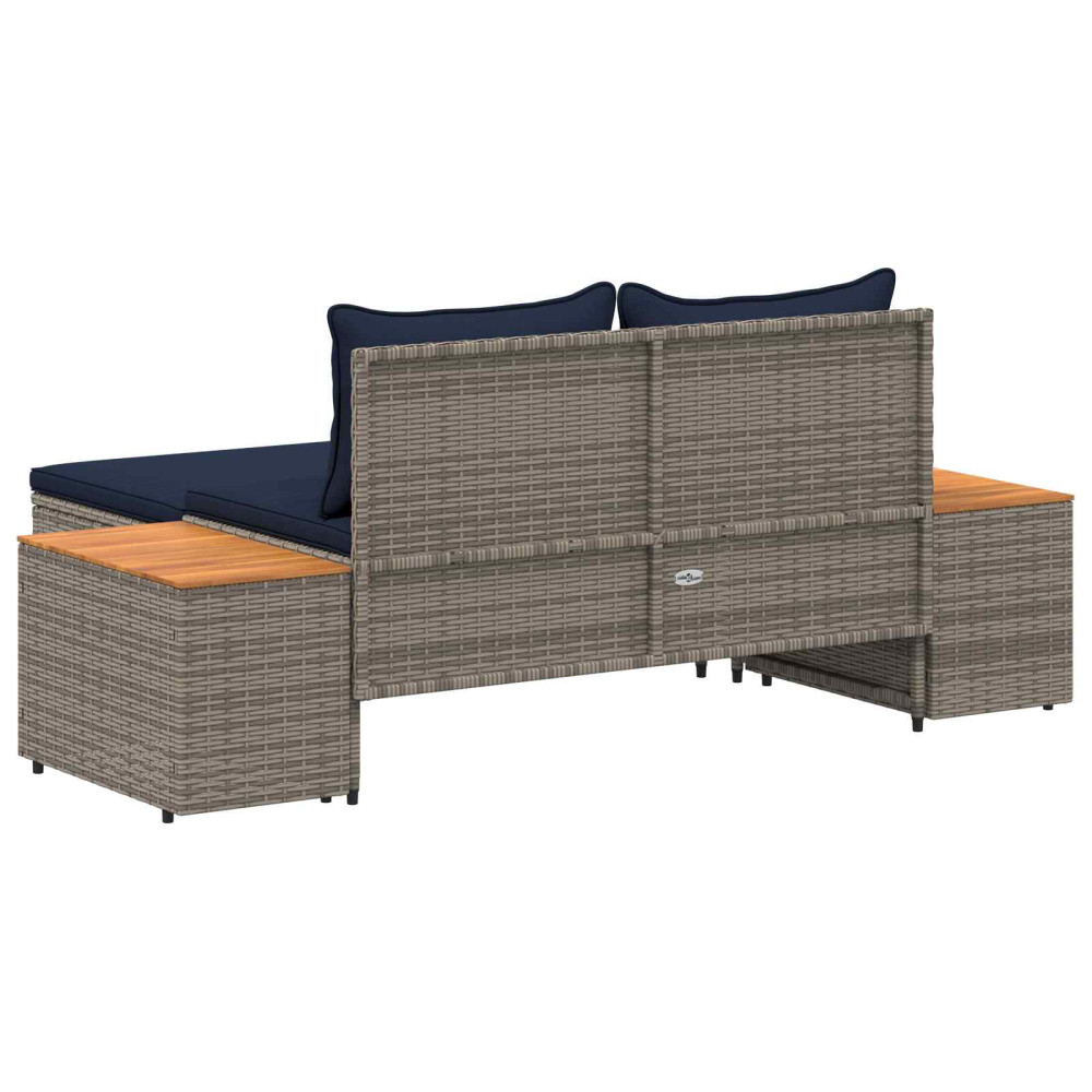 Produktbild för Utomhussoffset 4 -Seater 4 pcs 55 x 30 x 39 cm