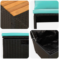 Produktbild för Utomhussoffset 4 -Seater 4 pcs 55 x 30 x 39 cm