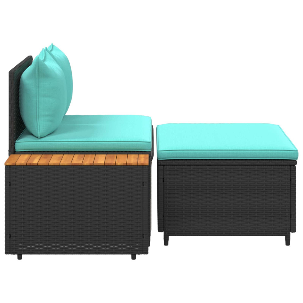 Produktbild för Utomhussoffset 4 -Seater 4 pcs 55 x 30 x 39 cm