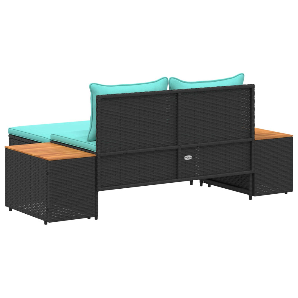 Produktbild för Utomhussoffset 4 -Seater 4 pcs 55 x 30 x 39 cm