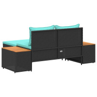Produktbild för Utomhussoffset 4 -Seater 4 pcs 55 x 30 x 39 cm