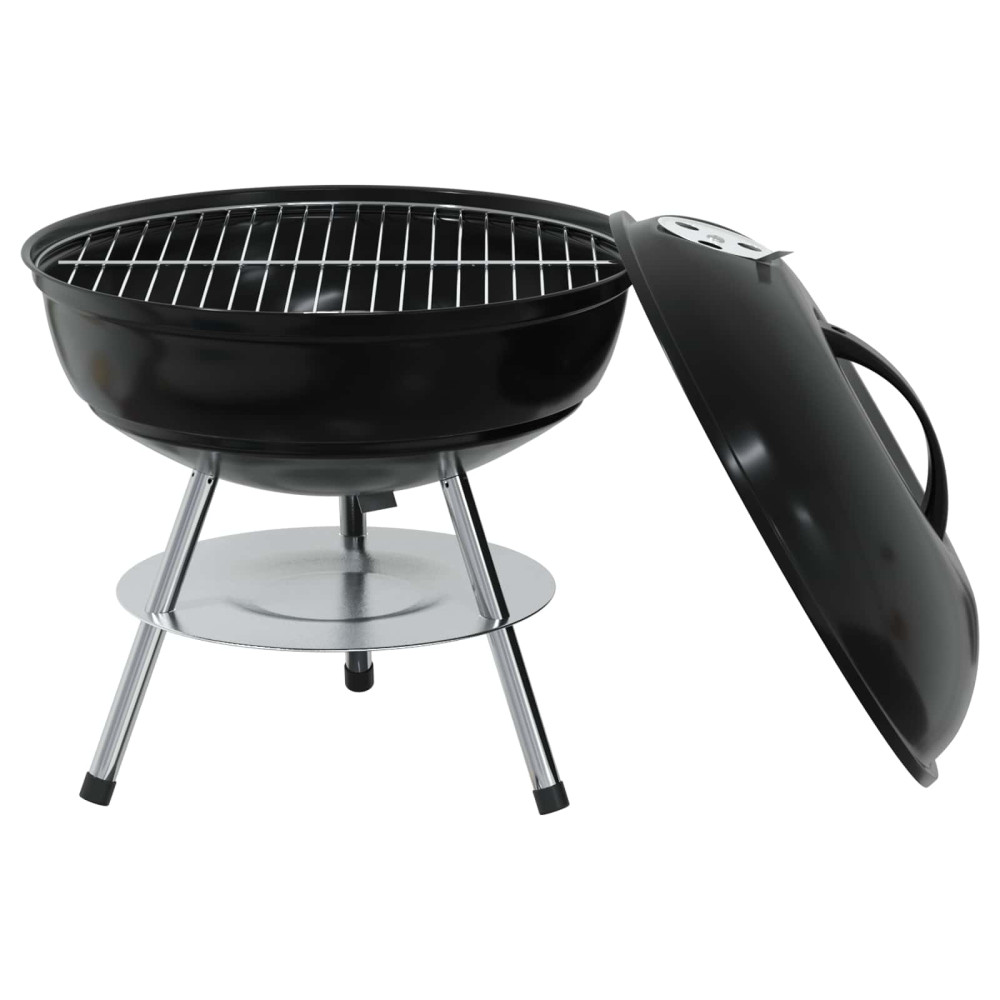 Produktbild för Kolgrill Svart 36,5 x 36,5 x 40 cm
