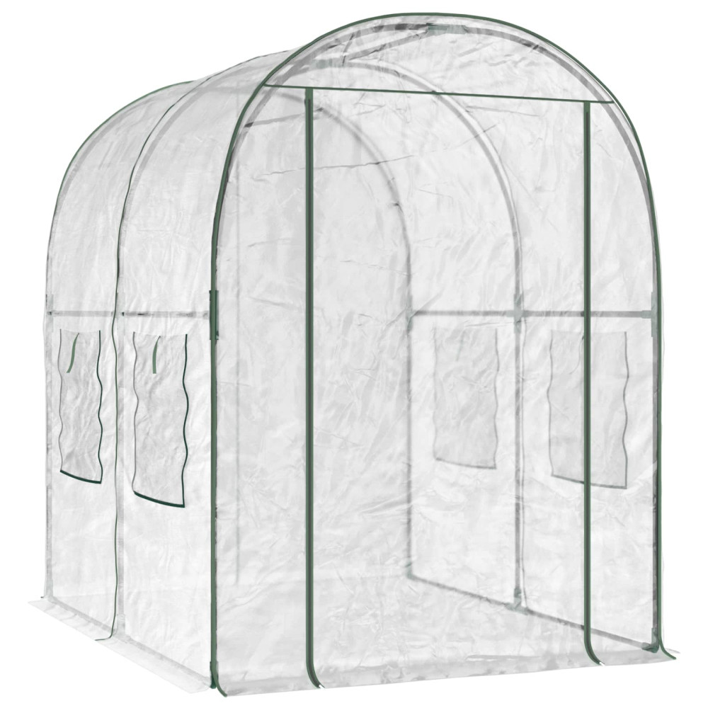 Produktbild för Växthus med ram 160 x 200 x 192,5 cm PVC Transparent