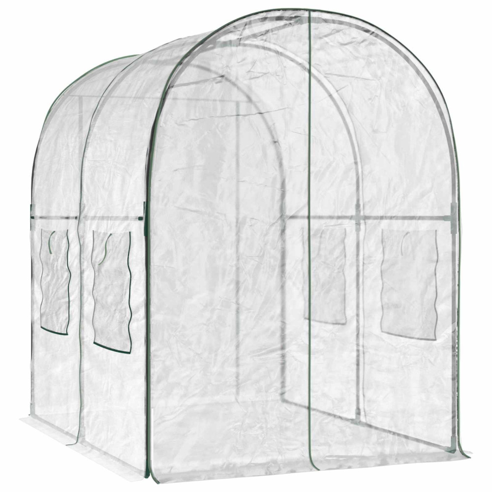 Produktbild för Växthus med ram 160 x 200 x 192,5 cm PVC Transparent