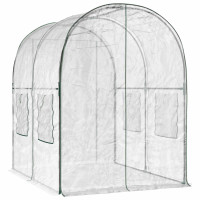 Produktbild för Växthus med ram 160 x 200 x 192,5 cm PVC Transparent