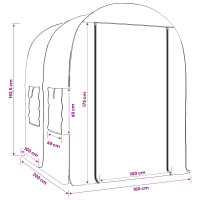 Produktbild för Växthus med ram 160 x 200 x 192,5 cm PVC Transparent