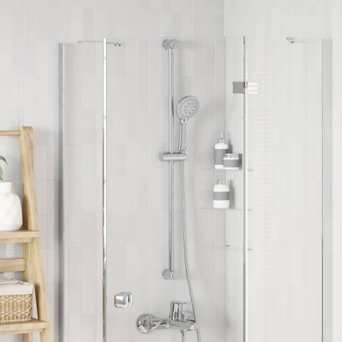 vidaXL Duschhylla Krom 101 cm Rostfritt stål