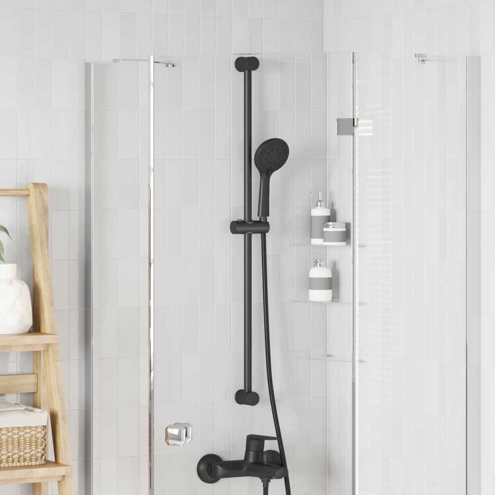 Produktbild för Duschhylla Svart 101 cm Rostfritt stål